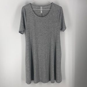 Gray knit dress with pockets M